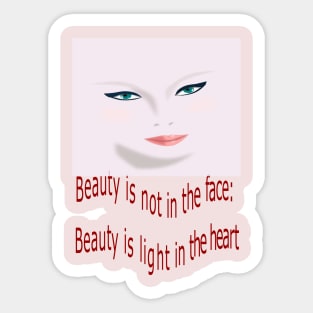 Beauty face. Sticker